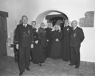 BE-2076 Zierikzee. Stadhuis Meelstraat. Bezoek van H.M. Koningin Juliana, met de president van Italië G. Leone en diens ...