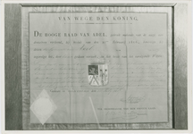 1253 Diploma uitgereikt door de Hoge Raad van Adel aan de gemeente Axel inzake de toekenning van het gemeentelijk wapen