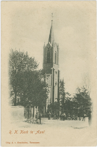813 R.K. Kerk te Axel. De Rooms-katholieke kerk aan de Walstraat (toen Armendijk) te Axel