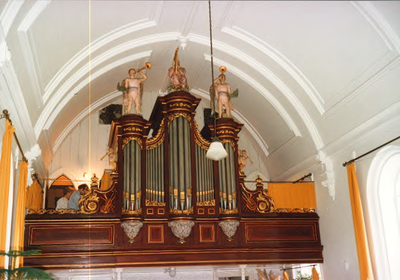 495 Het orgel in de Nederlandse Hervormde kerk te Ovezande