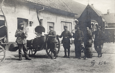 3-193 Duitse veldkeuken in een straat van een onbekende plaats in de Westhoek van Vlaanderen