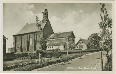 ELK-P-2 Elkerzee, Ned. Herv. Kerk. De Nederlandse Hervormde kerk aan de Elkerzeeseweg te Elkerzee