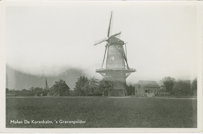 GRP-P-11 Molen De Korenhalm, 's Gravenpolder. Molen De Korenhalm aan de Korenhalmdijk te 's-Gravenpolder