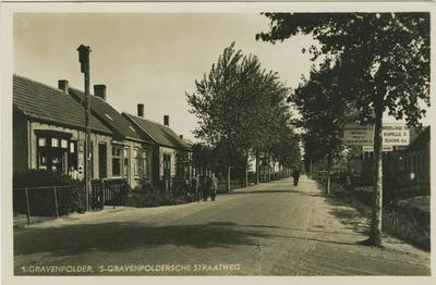 GRP-P-25 's-Gravenpolder, 's-Gravenpoldersche Straatweg. De 's-Gravenpolderse Straatweg (thans Goesestraatweg) te ...