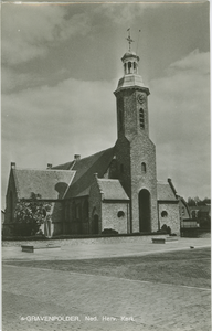 GRP-P-4 's Gravenpolder, Ned. Herv. Kerk. De Nederlandse Hervormde kerk aan de 's-Gravenstraat te 's-Gravenpolder