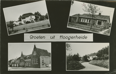 HGH-P-65 Groeten uit Hoogerheide. Combinatiekaart Groeten uit Hoogerheide : linksboven een villa, rechtsboven een ...
