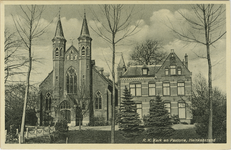 HKZ-P-9 R.K. Kerk en Pastorie, Heinkenszand. De Rooms-katholieke Blasiuskerk en pastorie aan de Kerkdreef te Heinkenszand