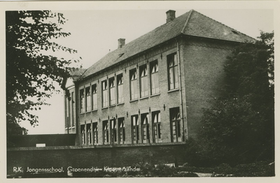 HON-P-8 R.K. Jongensschool, Groenendijk-Kloosterzande. De Rooms-katholieke Jongensschool aan de Groenendijk te Kloosterzande