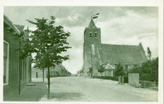 MEL-4 Meliskerke, Dorpsplein. De Nederlandse Hervormde kerk aan de Torenstraat te Meliskerke