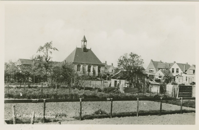 NVL-P-60 N.H. Kerk Nieuwvliet. De Nederlandse Hervormde kerk aan de Dorpsstraat te Nieuwvliet