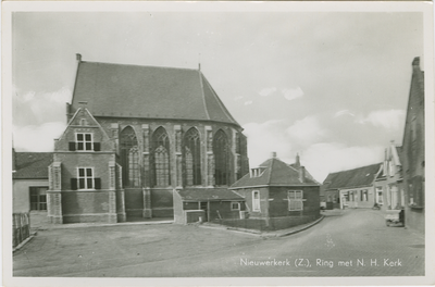 NWD-P-5 Nieuwerkerk (Z.), Ring met N.H. Kerk. De Kerkring met de Nederlandse Hervormde kerk te Nieuwerkerk