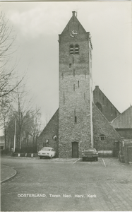 OST-P-6 Oosterland, Toren Ned. Herv. Kerk. De Toren van de Nederlandse Hervormde kerk te Oosterland