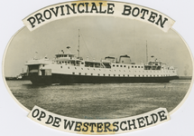 PSD-P-44 Provinciale Boten op de Westerschelde. Een Provinciale Boot van de veerdiensten op de Westerschelde