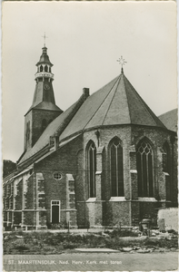 SMD-P-6 ST. Maartensdijk, Ned. Herv. Kerk met toren. De Nederlandse Hervormde kerk aan de Hazenstraat te Sint Maartensdijk