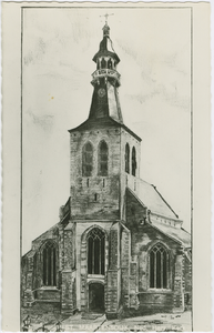 SMD-P-7 St. Maartensdijk, Ned. Herv. Kerk. De Nederlandse Hervormde kerk aan de Hazenstraat te Sint Maartensdijk