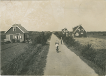 VRO-13 Vrouwenpolder, Langeweg / Fort den Haakweg. De Langeweg (thans Fort den Haakweg) te Vrouwenpolder