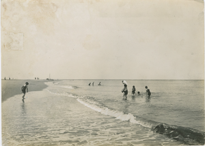 VRO-141 Vrouwenpolder, Strandgezicht. Strandgezicht bij Vrouwenpolder