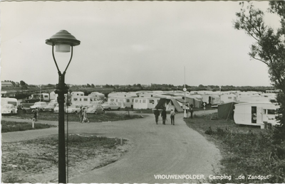 VRO-P-54 Vrouwenpolder, Camping de Zandput . Camping De Zandput aan de Vroondijk te Vrouwenpolder