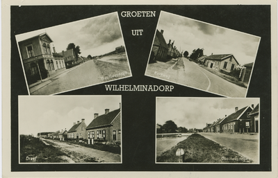 WIL-P-12 Groeten uit Wilhelminadorp. Combinatiekaart Groeten uit Wilhelminadorp : linksboven de Westhavendijk, ...