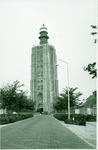 WKP-12 Westkapelle, Vuurtoren. De vuurtoren aan de Kerkeweg te Westkapelle, gezien vanaf de Zuidstraat