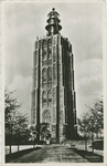 WKP-P-8 Westkapelle, Vuurtoren. De vuurtoren aan de Kerkeweg te Westkapelle, gezien vanaf de Zuidstraat