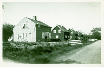 WSW-9 Westenschouwen, Lageweg II. Huis De Bosrand en Noorse woningen aan de Lageweg II te Westenschouwen