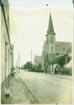 ZAA-7 Zaamslag, Neuzenschestraat met Geref. Kerk. Neuzenschestraat (thans Terneuzensestraat) met de Gereformeerde kerk ...