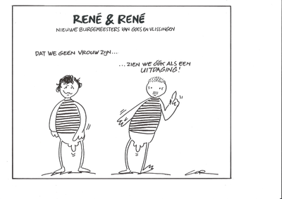 20101023 René en René. De nieuwe burgemeesters van Goes en Vlissingen wijzen er duidelijk op dat ze man zijn