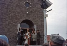 49-DIA Ontvangst van Sinterklaas op het gemeentehuis aan de Markt tijdens de intocht te Westkapelle