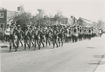 1483 Muzikale rondwandeling door showkorps Irene tijdens de viering van Koninginnedag te Terneuzen