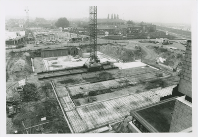 1953 Het aanbrengen van de fundering van het nieuwe Stadskantoor aan het Oostelijk Bolwerk te Terneuzen