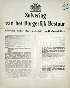 21 Nederlandse Regering in ballingschap - Koninklijk Besluit - Zuivering van het Burgerlijk Bestuur