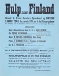 94 Hulp aan Finland - Oproep om de Groote Openbare Bijeenkomst in Vlissingen op dinsdag 5 maart 1940 te bezoeken