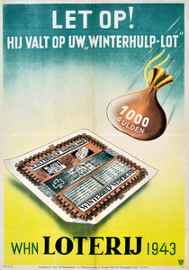 122 Let op! Hij valt op uw Winterhulp-lot - WHN Loterij 1943 - Winterhulp Nederland (W.H.N. 26)