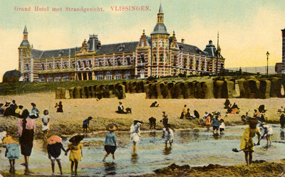 1298 'Grand Hotel met Strandgezicht. Vlissingen'. Het Grand Hotel des Bains, geopend op 26 juni 1886 (later Grand Hotel ...
