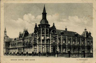 1349 'Grand Hotel des Bains. Vlissingen'. Boulevard Evertsen, het Grand Hotel des Bains, geopend op 26 juni 1886 (later ...