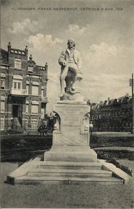 155 'Vlissingen, Frans Naerebout, onthuld 9 aug. 1919' Beeldhouwer: A.G. van Lom.Standbeeld Frans Naerebout, Boulevard ...