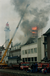 1551 Tijdens het losbranden van de uitkijkpost van het Belgisch- en Nederlands loodswezen werd deze toren door brand ...