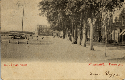 1576 'Nieuwendijk. Vlissingen.' gezien in de richting van het Beursplein