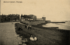 1834 'Boulevard Bankert, Vlissingen' Vanaf Boulevard Bankert gezicht op de Oprit en Boulevard de Ruyter