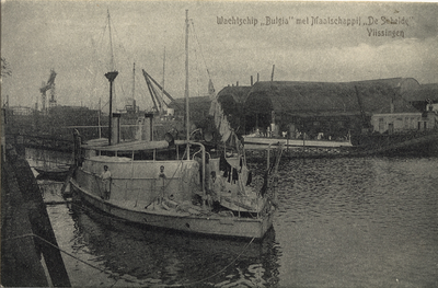 192 'Wachtschip 'Bulgia' met Maatschappij 'De Schelde' Vlissingen' Kon. Mij. De Schelde, Dokhaven, Tonnenbrug en de ...