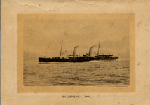 1945 'Flushing Line.' Raderboot van de Stoomvaartmij. Zeeland in volle zee.