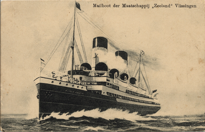 1996 Mailboot der Maatschappij 'Zeeland' Vlissingen. De veerboot (mailboot) Prinses Juliana van de Stoomvaart ...
