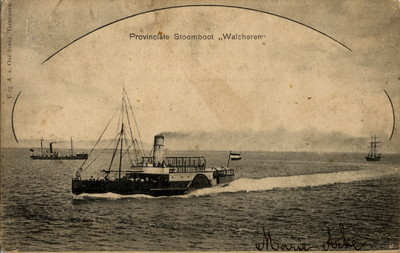 2085 'Provinciale Stoomboot 'Walcheren' Stalen raderstoomboot voor de Provinciale Stoombootdiensten in Zeeland. In 1887 ...