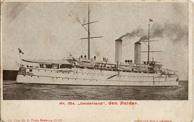 226 'Hr. Ms. 'Gelderland', den Helder.' Kon. Marine, pantserderschip of kruiser