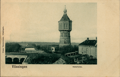 2391 'Vlissingen. Watertoren.' De Watertoren aan de Badhuisstraat, gebouwd in 1894