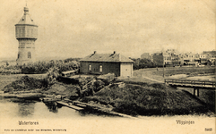 2516 'Watertoren. Vlissingen'. De grote en kleine Spuiboezem en de Watertoren, gebouwd in 1894