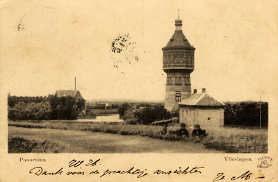 2603 'Panorama. Vlissingen.' De Watertoren aan de Badhuisstraat, gebouwd in 1894