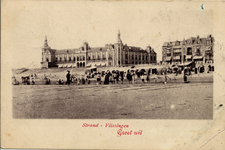 2903 'Strand - Vlissingen. Groet uit'Badstrand en Grand Hotel des Bains (later Britannia) op Boulevard Evertsen.