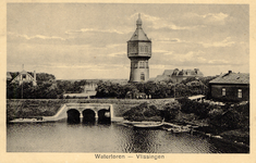 2983 'Watertoren - Vlissingen'Watertoren aan de Badhuisstraat, op de voorgrond de kleine Spuiboezem.